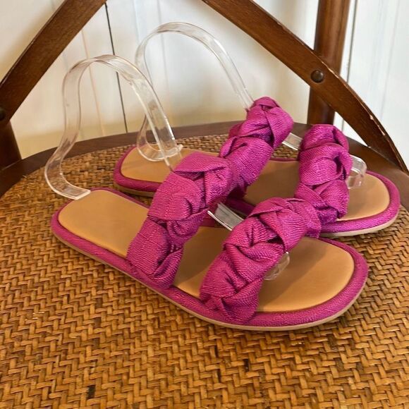 Universal thread pink double strap sandals size 6 - Picture 6 of 8